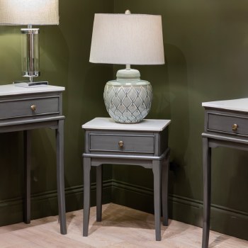 MONROE 1 DRAWER ACCENT TABLE MARBLE - TOP RUSSELL