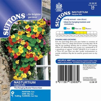 SUTTONS NASTURTIUM DAYGLOW MIX