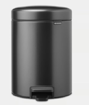PEDAL BIN 5LTR CONFIDENT GREY