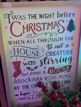 NIGHT BEFORE CHRISTMAS WOODEN PLAQUE 30X40CM