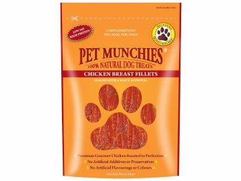 PET MUNCHIES CHICKEN BREAST FILLETS 100G