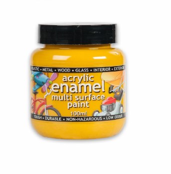 POLYVINE ACRYLIC ENAMEL YELLOW 100ML