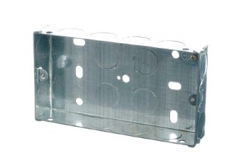 POWERMASTER 2 GANG 25 MM FLUSH METAL BOX