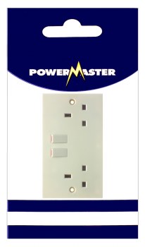 POWERMASTER 2 GANG 13 AMP SWITCHED SOCKET