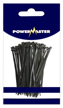 POWERMASTER 550 MM X 9 MM BLACK CABLE TIE - PACK OF 100