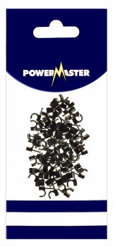 POWERMASTER 100 PCE 7 MM CABLE CLIPS- BLACK