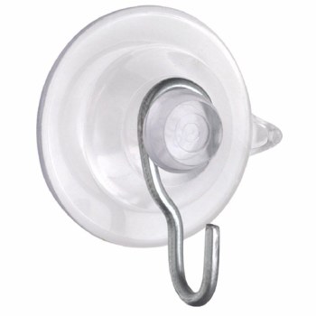 PREMIER 2 PCE 45 MM CLEAR PLASTIC SUCTION HOOK