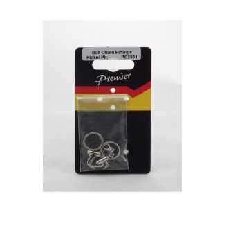 PREMIER 2 PCE SET OF BALL CHAIN FITTINGS N.P.