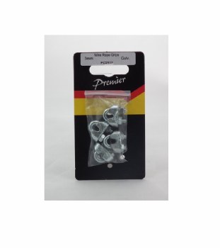 PREMIER 4 PCE 3 MM WIRE ROPE GRIPS GALVANISED