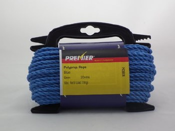 PREMIER 20 MTR 6 MM POLYPROPYLENE ROPE BLUE