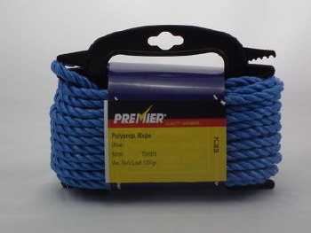 PREMIER 15 MTR 8 MM POLYPROPYLENE ROPE - BLUE