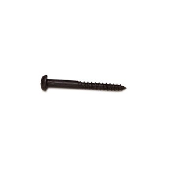 PREMIER 10 PCE 6 X 1" BLACK JAPANNED ROUND HEAD SCREW BLISTER