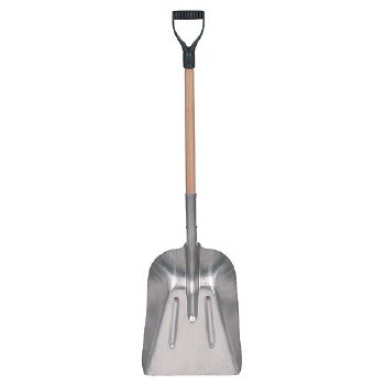 PREMIER ''D'' HANDLE ALUMINIUM GRAIN SHOVEL (SCOOP) WOODEN HANDLE