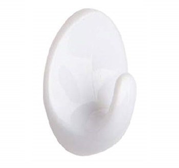 PREMIER 2 PCE SELF ADHESIVE HOOK LARGE OVAL WHITE