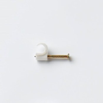 PREMIER 20 PCE 6 MM TV/COAXIAL WHITE ROUND CABLE CLIPS