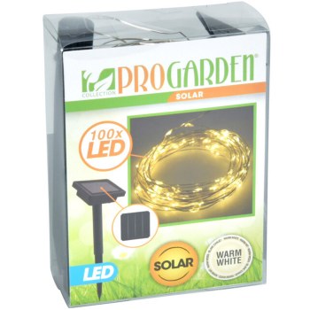 PROGARDEN 100 LED SOLAR LIGHTS - WARM WHITE