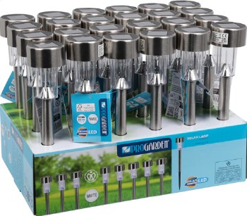 STEEL SOLAR LIGHT 55 X 23CM