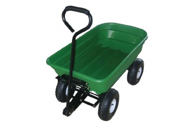 PVC GARDEN DUMP CART 65L - GREEN