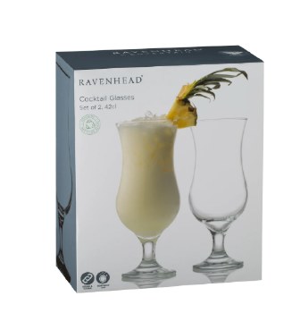 RAVENHEAD ENTERTAIN SET OF TWO COCKTAIL GLASSES 42CL