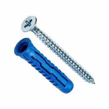 RAWLPLUG ROSE PLUG BLUE PAN HEAD 5X55MM BAG OF 25