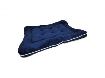 RELAX PLUSH PAD NAVY BLUE DOG BED 32"