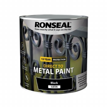 RONSEAL DIRECT TO METAL PAINT - BLACK SATIN 2.5L