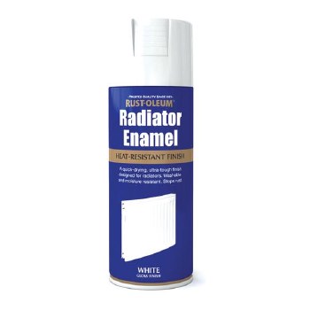 RUST-OLEUM RADIATOR ENAMEL  HEAT RESISTANT FINISH - WHITE GLOSS