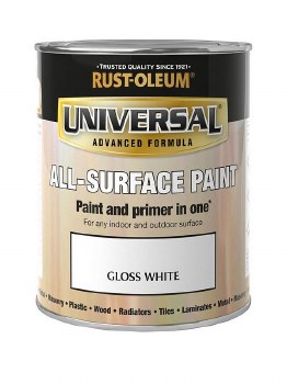 RUST-OLEUM UNIVERSAL  ALL SURFACE GLOSS WHITE 750ML