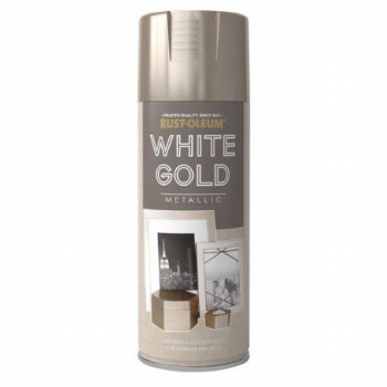 RUST-OLEUM WHITE GOLD METALLIC SPRAY PAINT 400ML