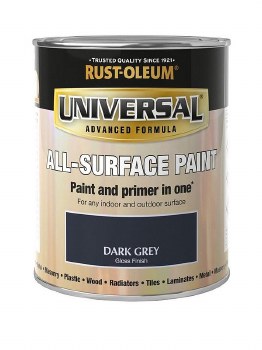 Rust-Oleum Gloss Finish Universal Metal and All-Surface Paint – DARK GREY 750ML