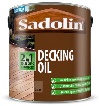 SADOLIN 2IN1 DECKING OIL 2.5L - CLEAR