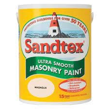 SANDTEX SMOOTH MASONRY PAINT - MAGNOLIA - 5L