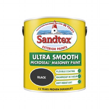 SANDTEX MASONRY PAINT  SMOOTH BLACK - 2.5L
