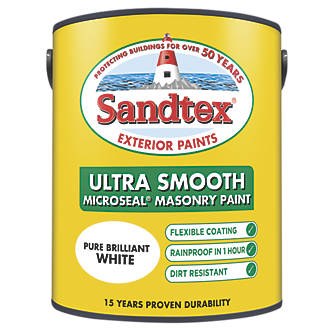 SANDTEX ULTRA SMOOTH MASONRY PAINT 1L - PURE BRILLIANT WHITE