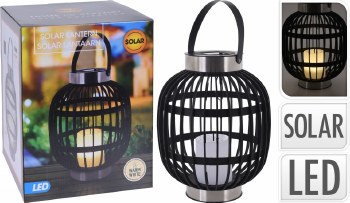 SOLAR LANTERN LED BLACK