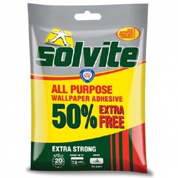 SOLVITE ALL PURPOSE WALLPAPER ADHESIVE RETAIL 7.5 ROLL (50% EXTRA)