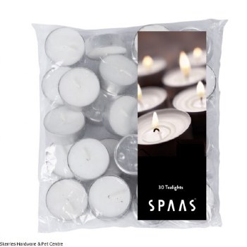 SPAAS 30PCE TEALIGHTS 4.5 HOURS