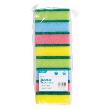 SPONGE SCOURERS 8PACK