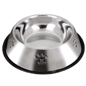 STAINLESS STEEL NON TIP BOWL - PAW 22CM