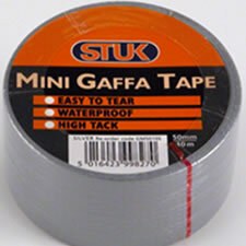 STUK 50 MM X 10 MTR MINI SILVER GAFFA TAPE