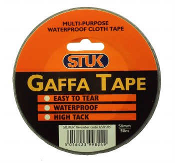 STUK 50 MM X 50 MTR SILVER GAFFA TAPE