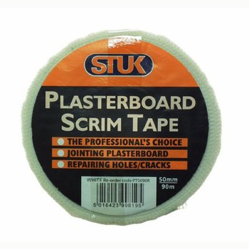 STUK 50MM X 90MTR PLASTERBOARD SCRIM TAPE