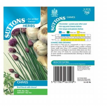 SUTTONS CHIVES SEEDS