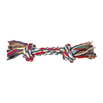 TRIXIE 2 KNOT COLOUR ROPE TOY 40CM -  SUPER