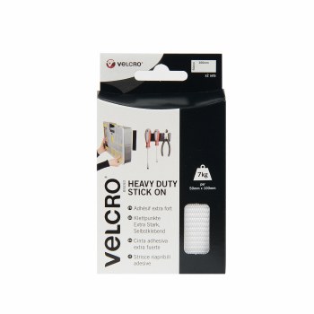 VELCRO HEAVY DUTY STRIPS - WHITE