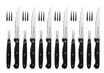 VINERS EVERYDAY 12 PCE STEAK FORK AND KNIFE SET