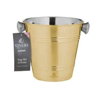 VINERS BARWARE 1L GOLD WALL ICE BUCKET