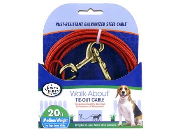 RED WALK ABOUT TIE OUT CABLE - 20FT