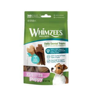 WHIMZEES DAILY DENTAL TREATS - XSMALL PUPPY - 28PACK