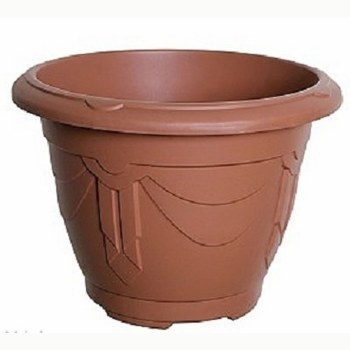 WHITEFURZE 33CM ROUND VENETIAN PLANTER TERRACOTTA